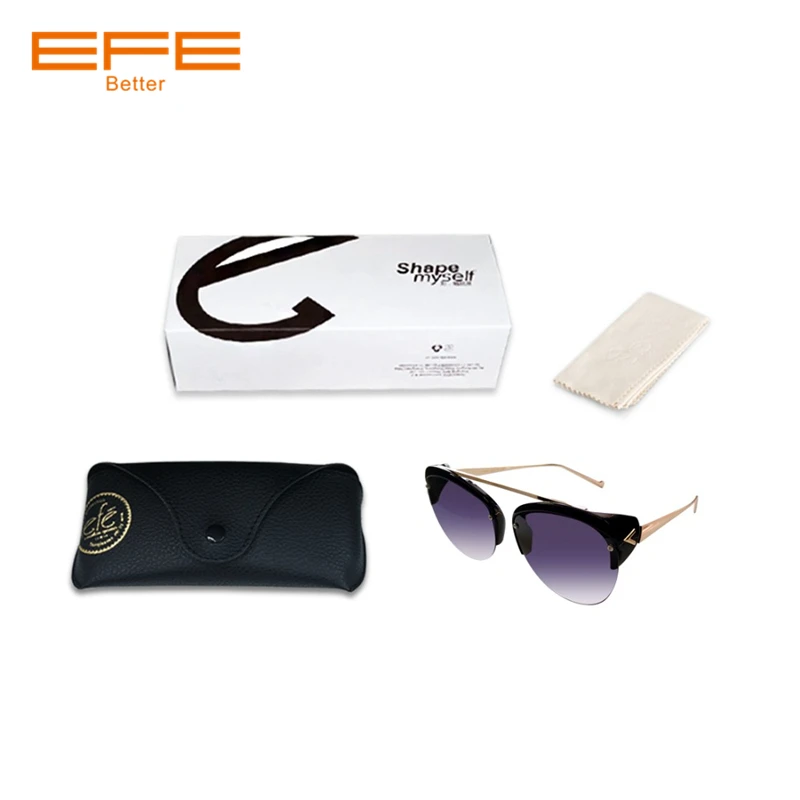 EFE Half Metal High Quality Sunglasses Women Brand Designer Glasses Mirror Sun Glasses Fashion Gafas Oculos De Sol UV400 Classic EFE Half Metal High Quality Sunglasses Women Brand Designer Glasses Mirror Sun Glasses Fashion Gafas Oculos De Sol UV400 Classic