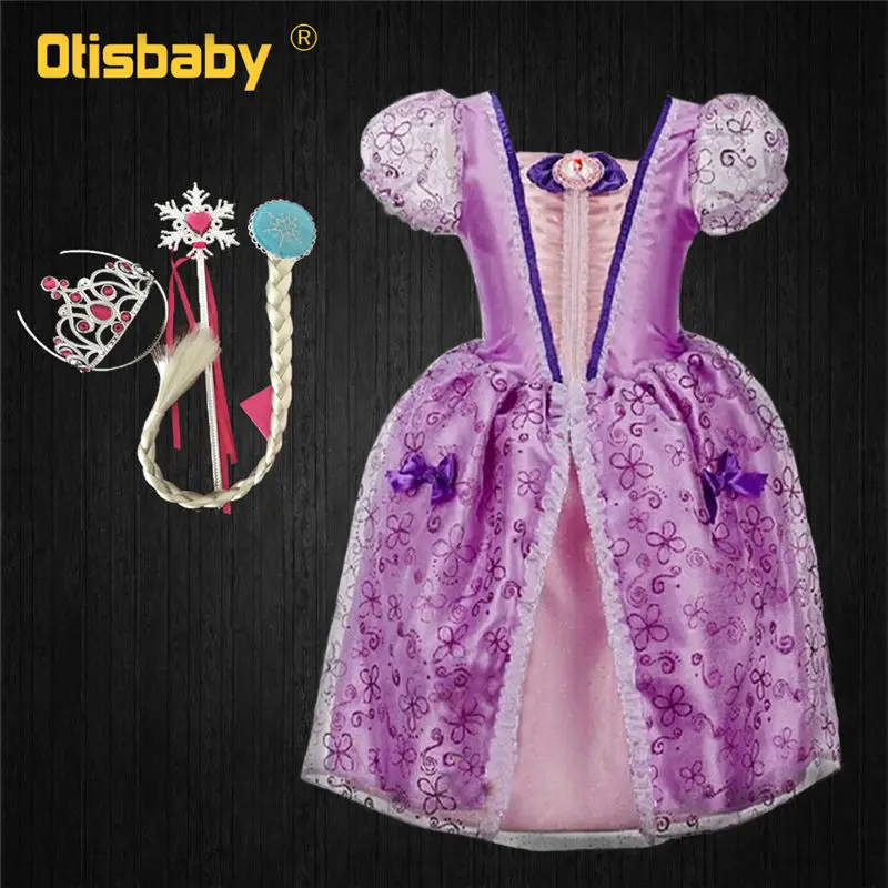 A5 OTISBABY/нарядное платье для девочек в стиле Рапунцель детский летний костюм принцессы для костюмированной вечеринки детская белоснежная Золушка красавица, вечерние платья - Цвет: A5