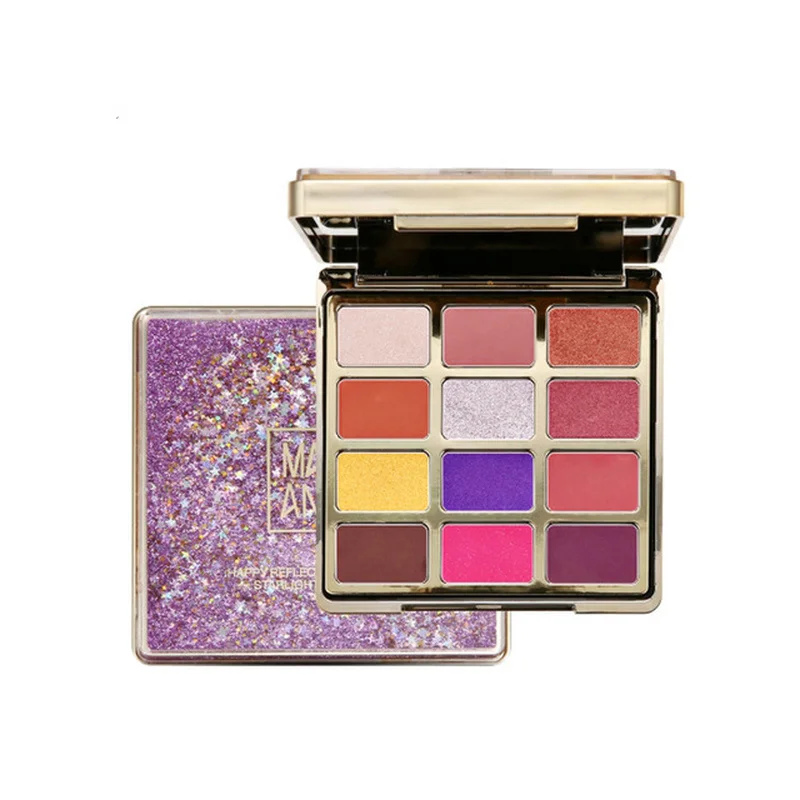 

Lady Eye shadow 12 Color Matte Flash Sand Eye Shadow Disc Facial Makeup Cosmetology palette wholesale Shadow disk