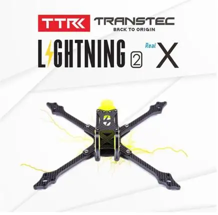 

TRANSTEC Lightning 2 True X Lite H Brid 215mm FPV Racing drone Frame 5mm Arm 7075 Carbon Fiber Frame Kit