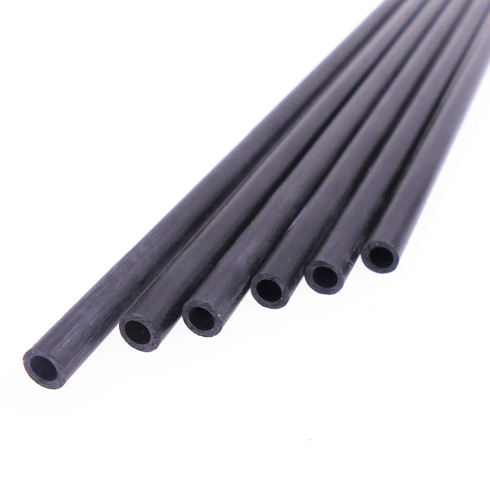 

DuoWeiSi 3D Printer Parts 10pcs/lot 30cm Hollow Carbon rod Outer diameter 5mm ID 2.5/3/3.5/4mm Carbon fiber tube 300mm