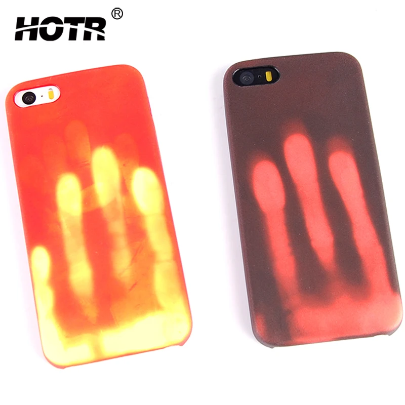 

HOTR Heat Sensitive Case For iphone X 8 7 6 Plus Case Soft TPU Discoloration Thermal Sensor Cover For iphone 5/5S Back Cover