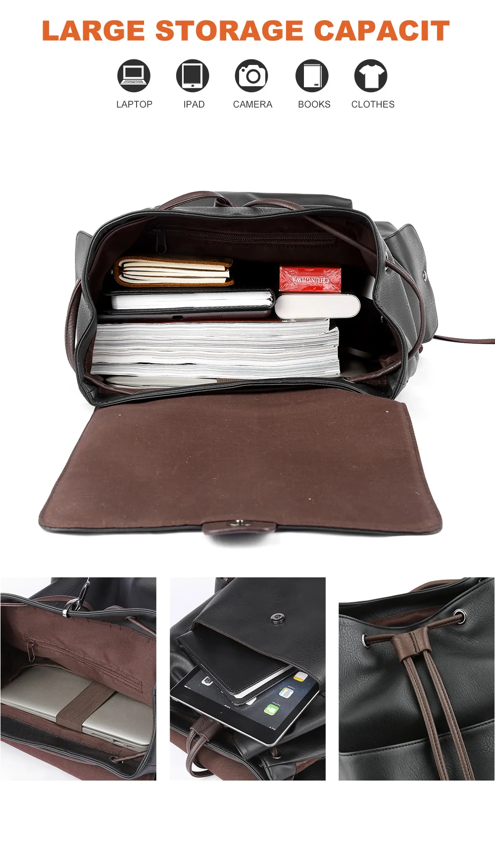 MOYYI ПВХ кожаный рюкзак высокое качество модная школьная сумка Противоугонная Водонепроницаемая Mochila для 14 дюймов ноутбука Рюкзаки