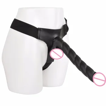 Long realistic dildo strapon harness panties lesbian strap on suction cup dildo soft penis strapless dildos for women sex toys 2