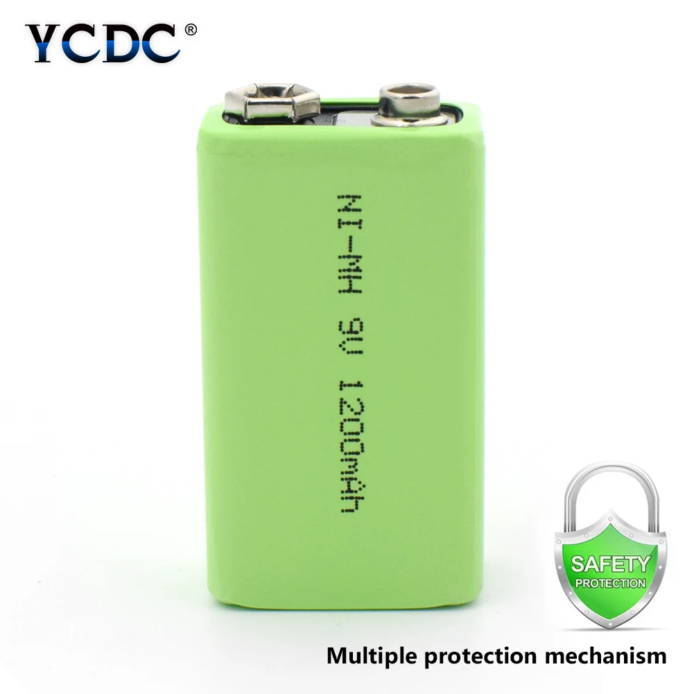 

1/2/4pcs Rechargeable 9 V Volt 1200mah Ni-MH Battery 4.8x2.6x1.7cm Nimh Batteries With Pcb Protection For Smoke Alarm Car Toys
