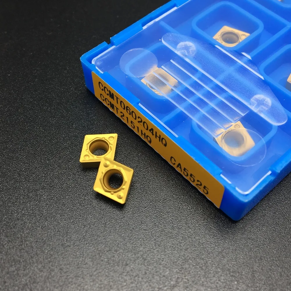 

10PCS New Carbide Tool CCMT060204HQ CA5525 High Quality Finished Metal Turning Tools CNC Machine Tools Milling Blade Lathe Tools