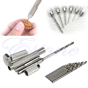 

Practical 0.7-3mm Hand Twist Drill Sliding Drilling Metal Spiral Tool With Drill New 2017