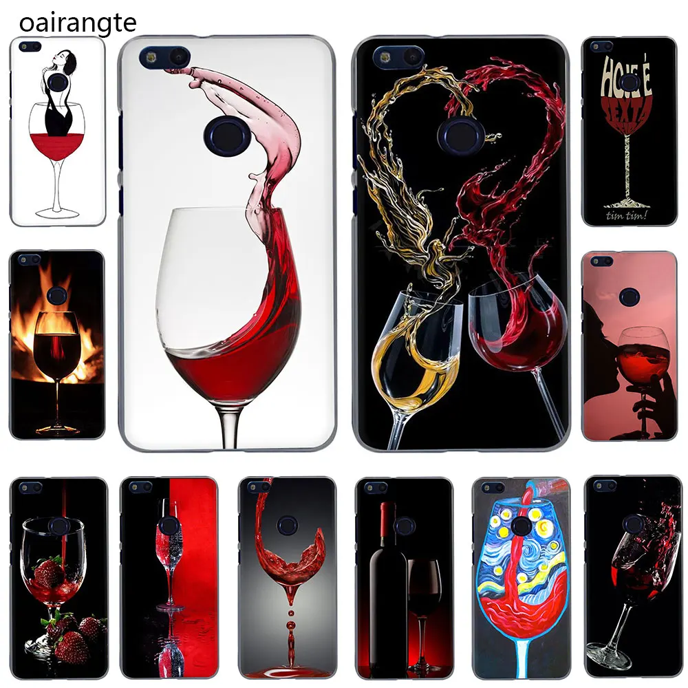 

Red wine giass Hard Phone Case for Huawei Honor 20 Play 6 7 8 A C Pro 2GB/3GB 7C 5.99in 7 9 10 X Lite