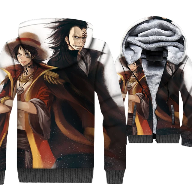 One Piece 3D Print Hoodie Men Portgas.D.Ace Anime Sweatshirt Winter ...