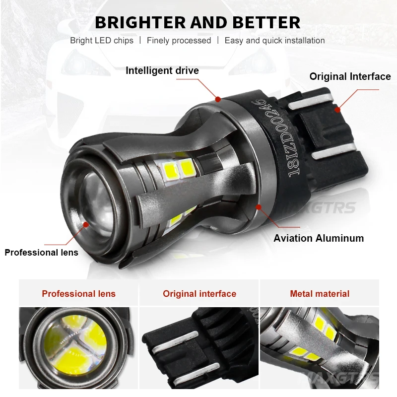 2x أحدث 7443 7444 7440 7441 992 W21/5 واط LED لمبات مع العارض ل عكس الفرامل الذيل RV بدوره أضواء الإشارة الأبيض 6000 كيلو 2x أحدث 7443 7444 7440 7441 992 W21/5 واط LED لمبات مع العارض ل عكس الفرامل الذيل RV بدوره أضواء الإشارة الأبيض 6000 كيلو