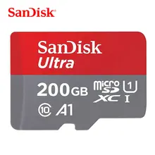 Двойной Флеш-накопитель SanDisk 64GB MicroSD карты 128 ГБ 200 ГБ карта памяти SDXC UHS-I Class10 A1 SDHC 16 Гб оперативной памяти, 32 Гб встроенной памяти TF флеш-карта cartao de memoria 100 МБ/с