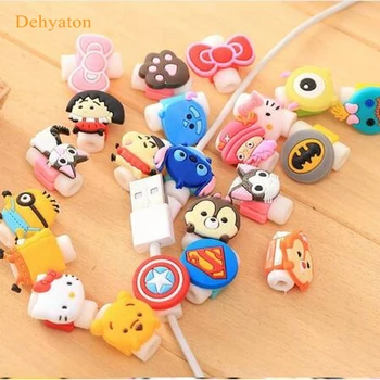 

Dehyaton 2018 Cartoon Cable Protector Data Line Cord Protector Protective Case Cable Winder Cover For iPhone USB Charging Cable