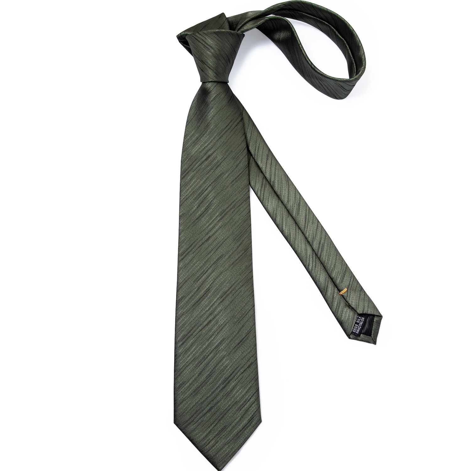 SJT-7226 DiBanGu новый зеленый Однотонный мужской галстук 100% шелковый галстук для мужчин платок запонки подарок галстук деловой Свадебный