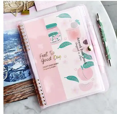 

Lovely Floral Design 2019 Select Days Diary Cute Coil Planner 176P Monthly+Weekly+Grid Paper Free Shipping