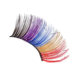 1 пара Преувеличение этап накладные ресницы красочные перья блеск макияж ресницы вечерние партии Maquiagem
