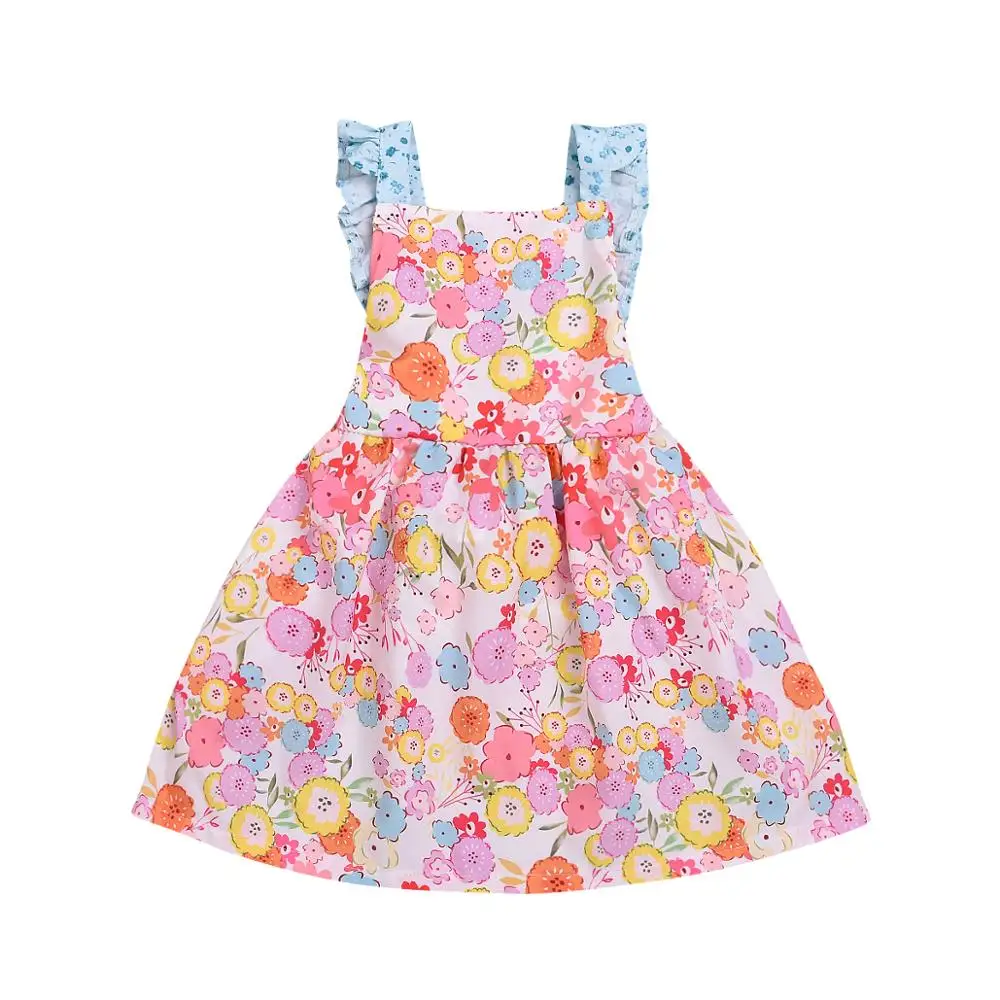 

Toddler Baby Girl Sleeveless Dress Princess Newborn Baby Kids Girl Dress Party Beach Dress Floral Clothes