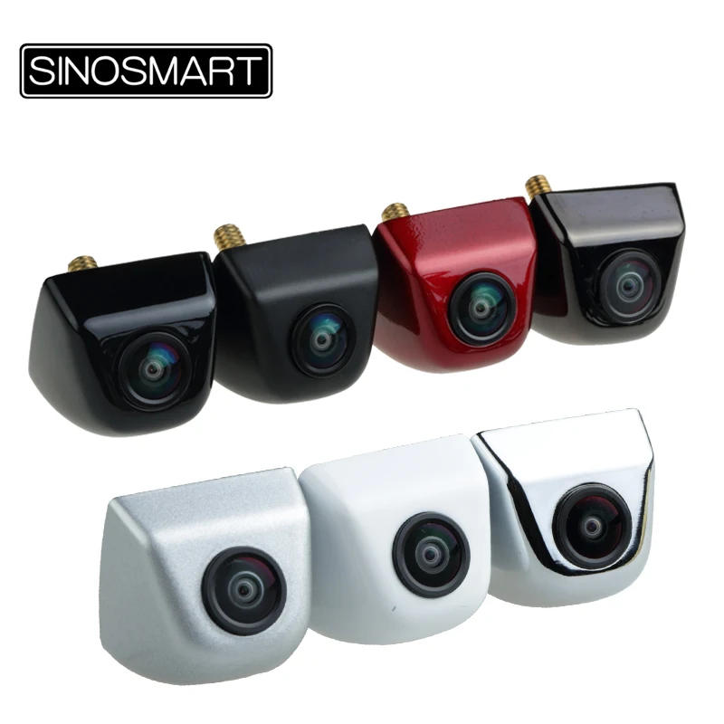 

SINOSMART In Stock Wide View Angle Universal Parking Reverse Backup Camera for Car DC 5V-28V Input with 7 Colors Freely Optional