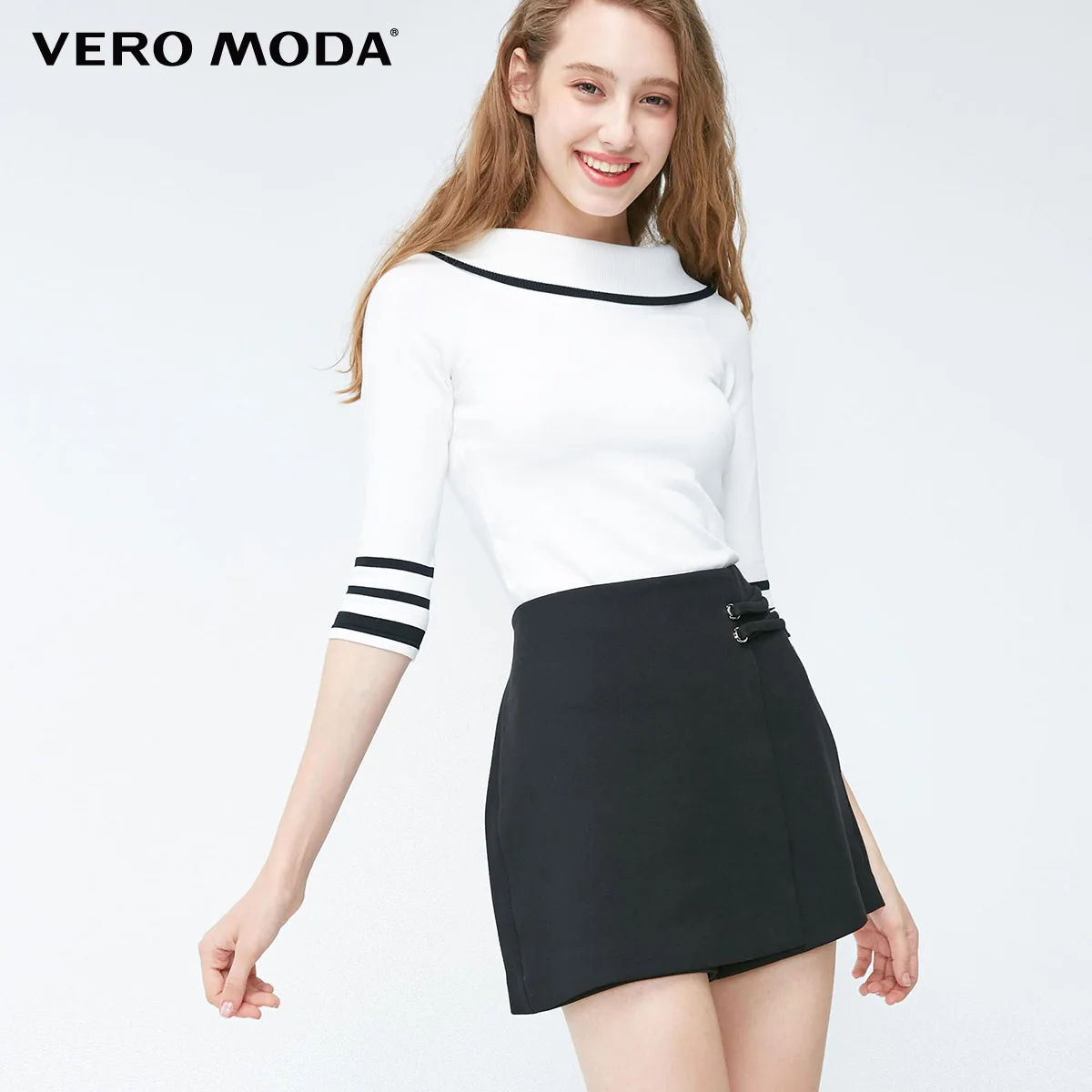 Vero Moda женские Асимметричные шорты со шнуровкой | 318315504 - Цвет: Black