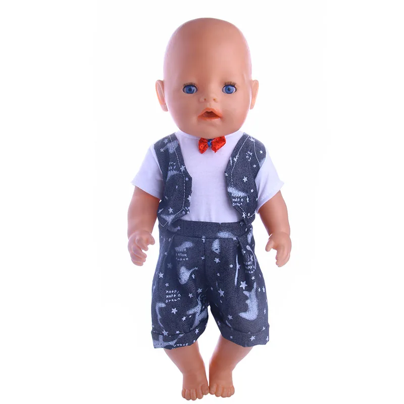 

Luckdoll Fake Two Piece Jumpsuit fit 43cm doll, best Christmas gift for children