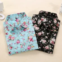Dioufond Women Autumn Blouses Vintage Floral Blouse Long Sleeve Shirt Women Camisas Femininas Female Tops Fashion Cotton Shirt