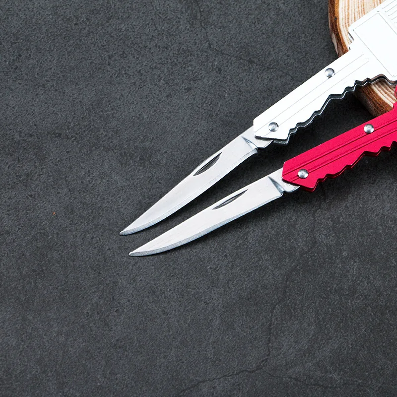 Ключ Подвесной нож Портативный складной нож Овощечистка Мини Кемпинг ключ-образный нож Повседневная переноска