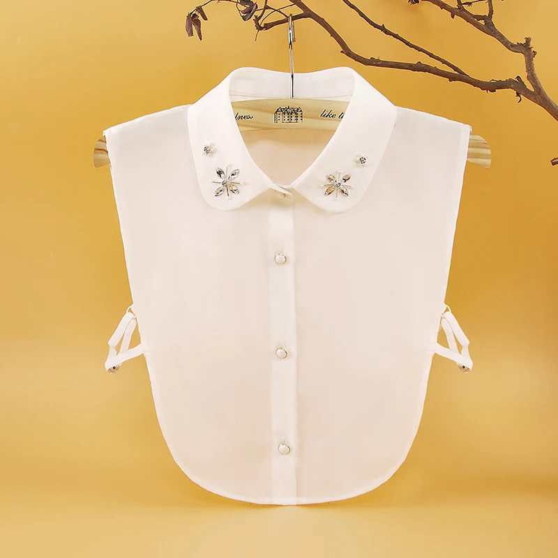 

Fashion Fake Collar Korean style Women Detachable Collars Polyester diamond Shirt Sweater Fake Collar Women's accessories