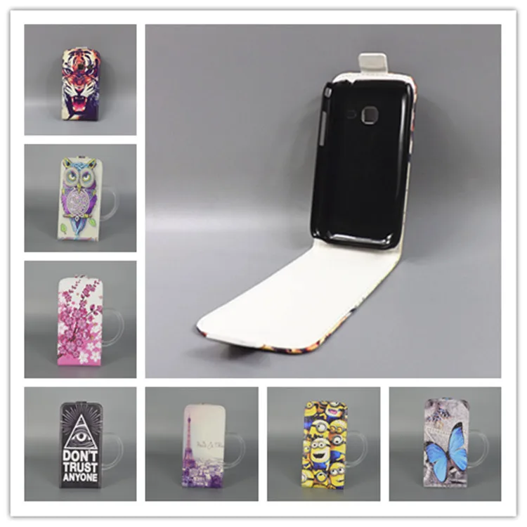 for Samsung Galaxy Ace Duos S6802 GT-S6802 6802 Hot Pattern Cute PrintingVertical Flip Cover Open Down/up Back filp case | Мобильные