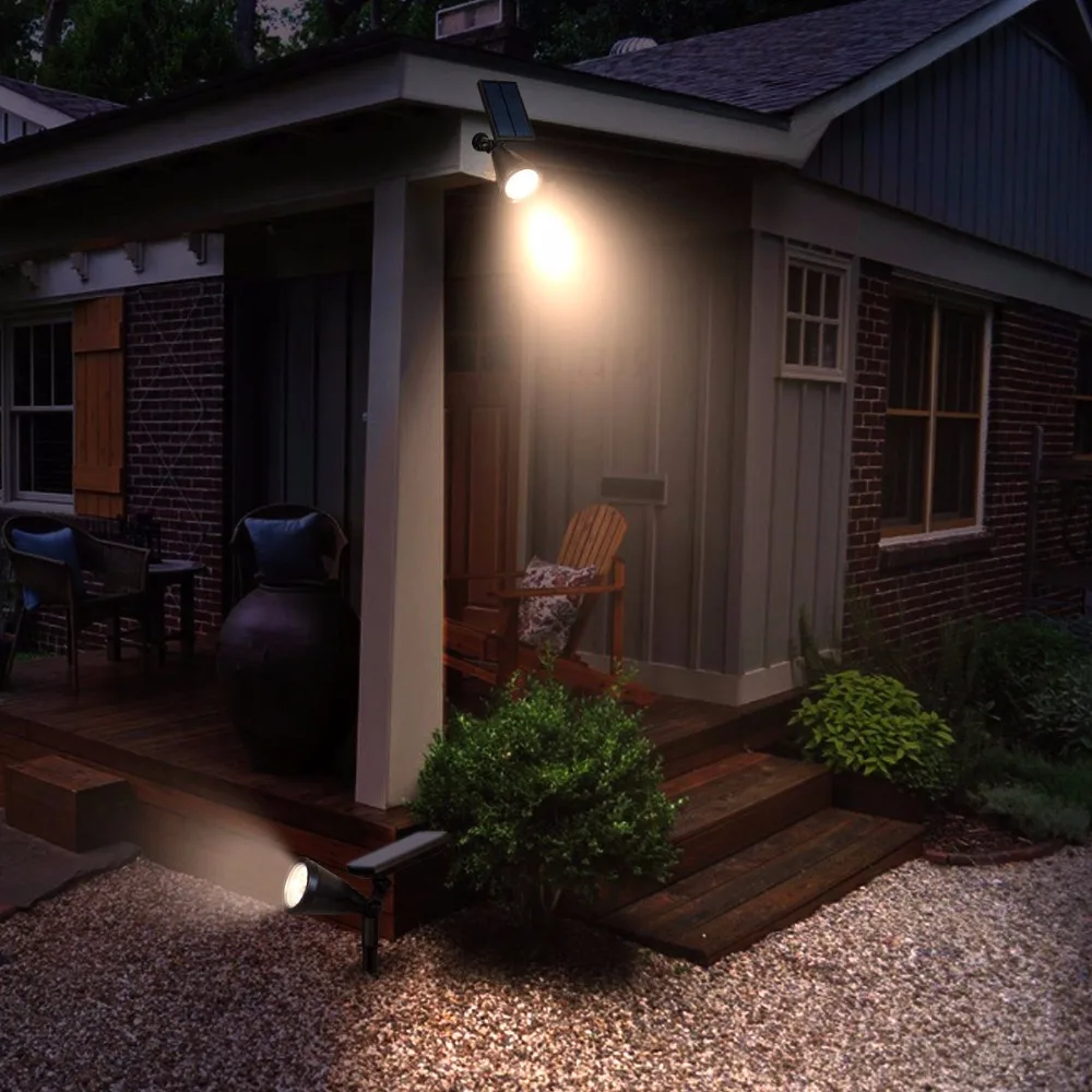 Movido a Energia Levou ao ar Paisagem para Jardim Ip65 à Prova T-sunrise Pack Solar Holofotes Lâmpada d' Água Livre Luz 4000 k Quente Branco 4 16 T SUNRISE 4 Pack Solar Holofotes Movido