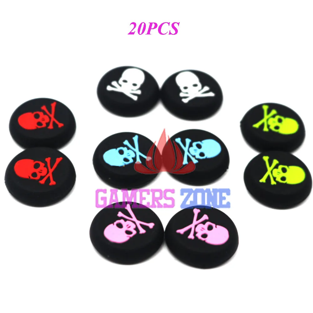 

20PCS=10PAIRS Skull Head Joystick Thumbstick Caps for PlayStation PS4 Controller