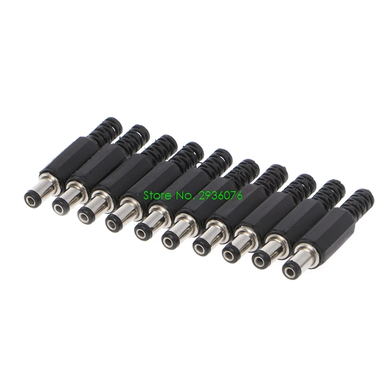 

10Pcs/lot 5.5x2.1mm Male DC In-Line Plug Socket Jack Connector Adapter Plastic Cover Drop Shipping Support