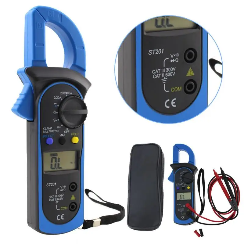 

Digital Clamp Meter AC/DC Current True RMS Auto-Ranging Multimeter Live Check NCV Temp Frequency Capacitor Tester