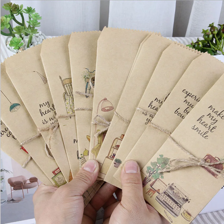 50 шт./упак. Kawaii эти маленькие вещи конверты из крафт-бумаги Подарочный конверт свадебные подарочные конверты оптом