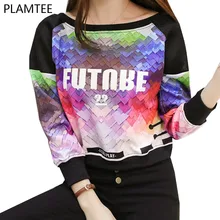 

3D Colorful Crop Tops Streetwear Mesh Stitching T-Shirts For Women Spring New Letter Printed T Shirt All-match Tee Shirt Femme