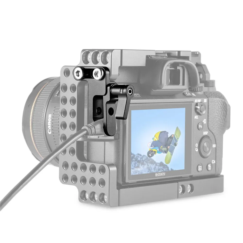  SmallRig HDMI Cable Clamp for Sony a7II/a7RII/a7SII DSLR Camera Cage With Two 1/4