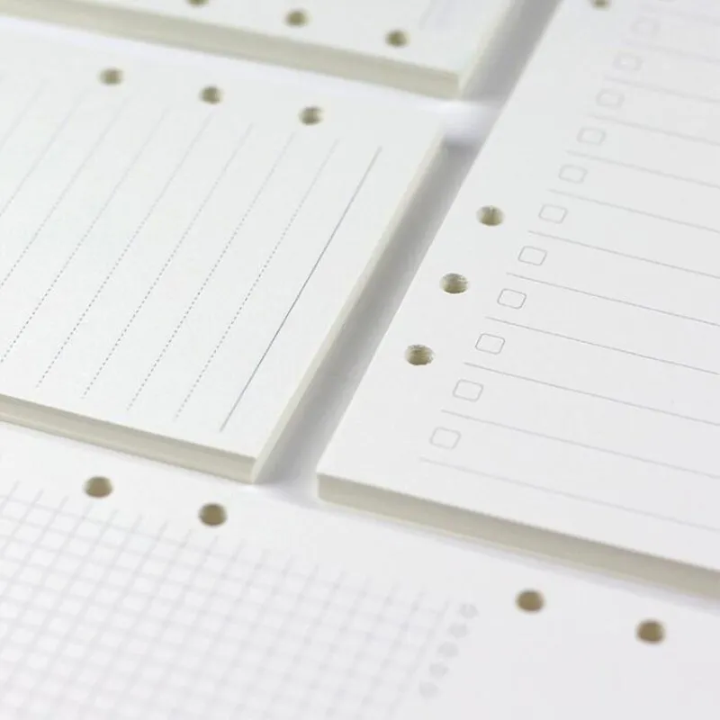 

A6 Loose Leaf Notebook Refill Spiral Binder Planner Inner Page of Replacement Office Accessories Book Paper School Supplies