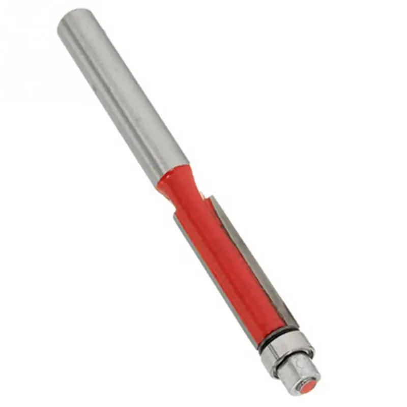 1 Pcs Woodworking Trimming Cutter Head 1/4' End Wood Edge Milling Cutter Alloy Carving Bearing Cutt
