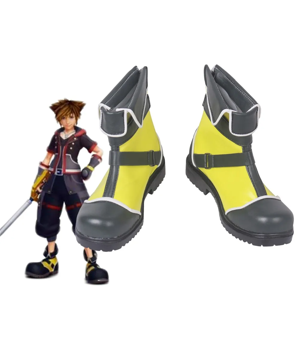 

Sora Yellow Boots Cosplay Kingdom Hearts Sora Cosplay Boots Shoes Custom Made Any Size for Unisex