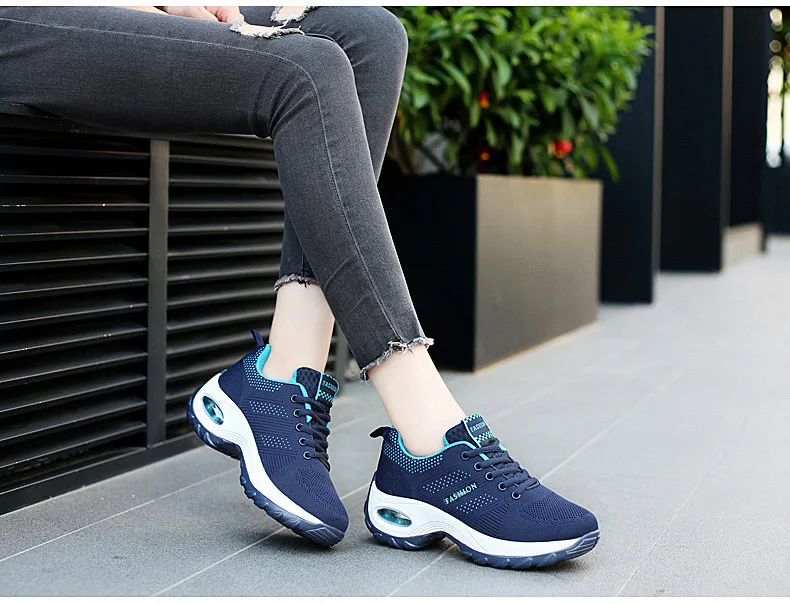 Spring Women Flat Platform Shoes Breathable Mesh Casual Flats Shoes Woman Lace-up Basket Femme Ladies Sneakers creepers (12)