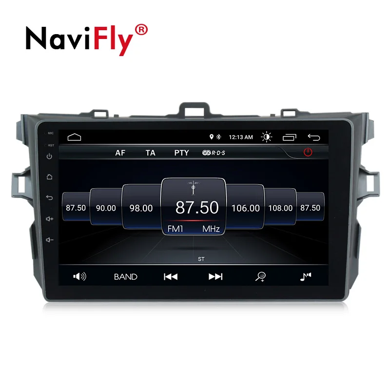Discount NaviFly 1G+16G/2G+32G Android 8.1 car multimedia player for Toyota corolla 2006-2011 9 inch car stereo radio video audio player 2
