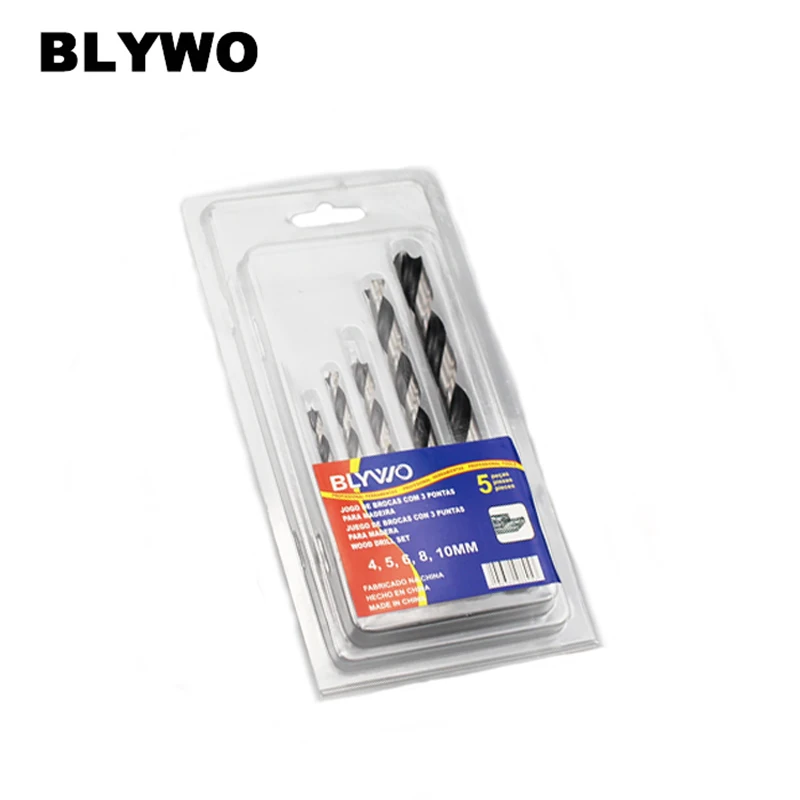 5pcs High Speed Steel Straight Shank Twist Drill Bit  for wood working