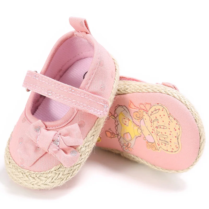 Весна и осень нескользящая Мягкая Обувь От 0 до 1 года для малышки Бант Детская обувь для принцесс; обувь