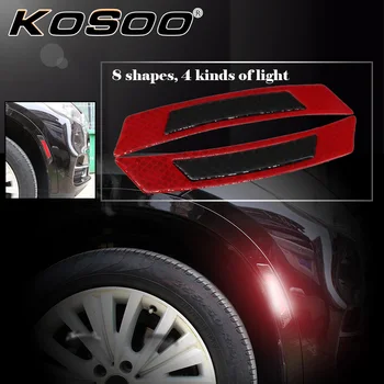 

KOSOO Car Reflective Strip Sticker Safety Warning Light Protective Car-Styling Accessories For Saab 9-3 MK1 MK2 MK3 9-5 9-7X