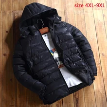 Новое поступление, стеганая куртка, зимняя мужская очень большая куртка, теплое мужское повседневное плотное пальто высокого качества, большие размеры 4XL 5XL 6XL 7XL 8XL9XL