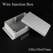 IP65 230x150x87 мм водонепроницаемый распределительный ящик пластиковый проект коробка Электрический зажим соединителя наружный корпус коробка настенное крепление