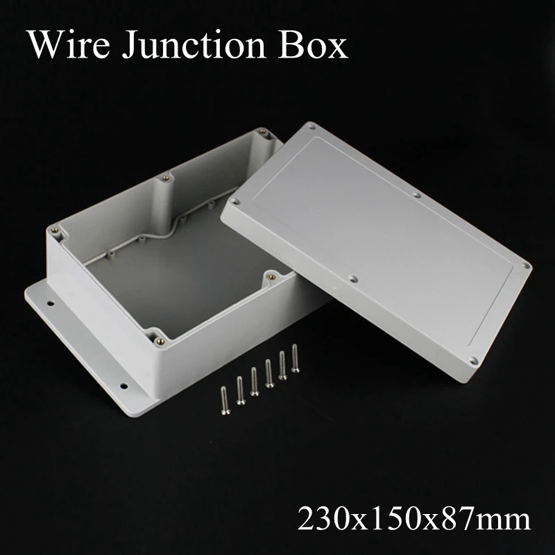 

IP65 230x150x87mm Waterproof Junction Box Plastic Project Box Electrical Connector Terminal Outdoor Enclosure Box Wall Mounting
