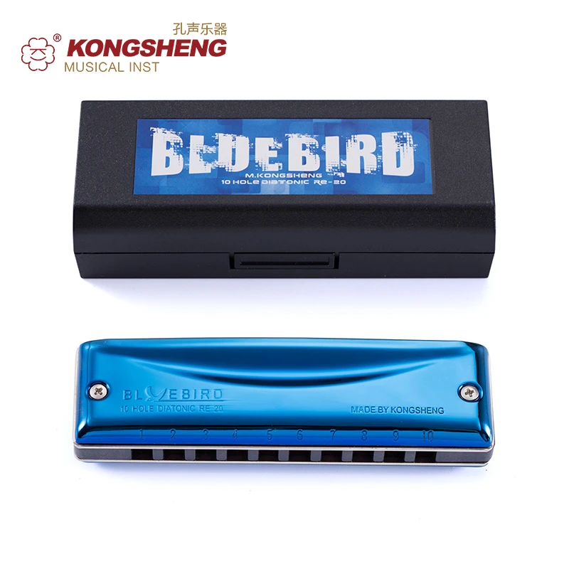 KONGSHENG 10หลุม Holes Blues Harmonica Diatonic Blues พิณ Blue