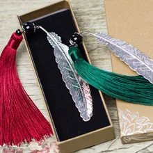 Китайский стиль старинные антикварные металлические закладки ручной работы переплетения с длинными висящими бусинами традиционная книга марка школьные офисные принадлежности