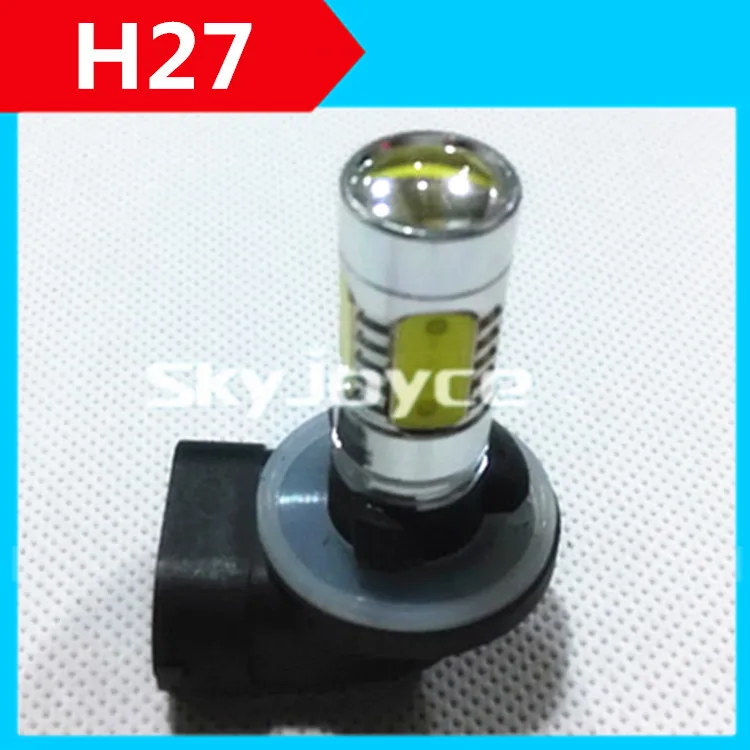 

Super bright xenon white h27 led fog lamp bulb h27 880 881 yellow 3000K h27 COB R5 chips car styling accessories 7.5W h27 light