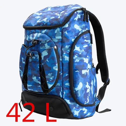 Kuangmi баскетбольная Футбольная сумка 42 л 30 л сумки тренировочный Рюкзак костюм для мужчин женщин и подростков - Цвет: Blue-42L