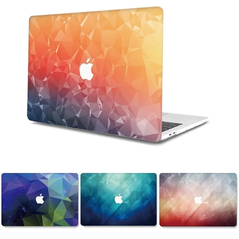 

Geometrical Print Full Cover Laptop Cases for MacBook Air Pro 11.6 13.3 12 Inch Hard PVC Protect Case for A1466/1534/1370/1286